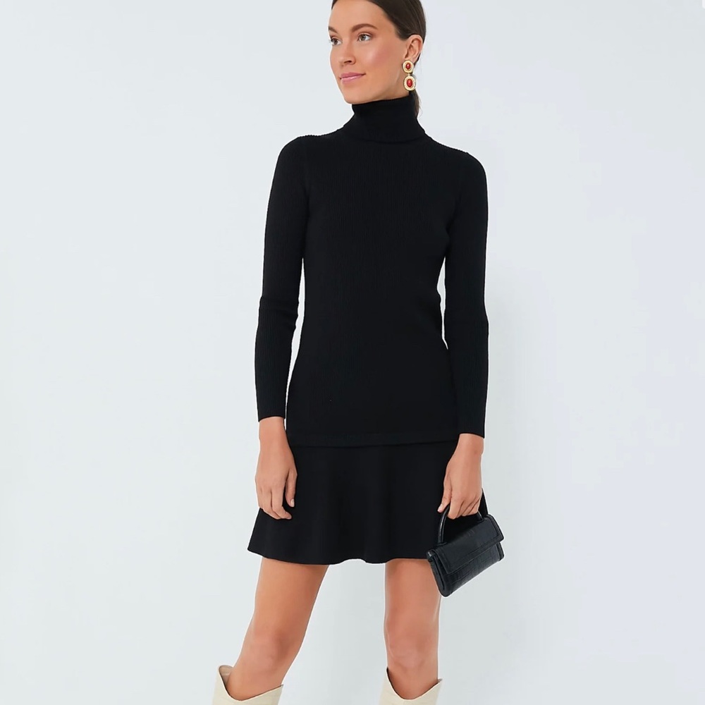 Tuckernuck Pomander Place Black Baxter Turtleneck Dress